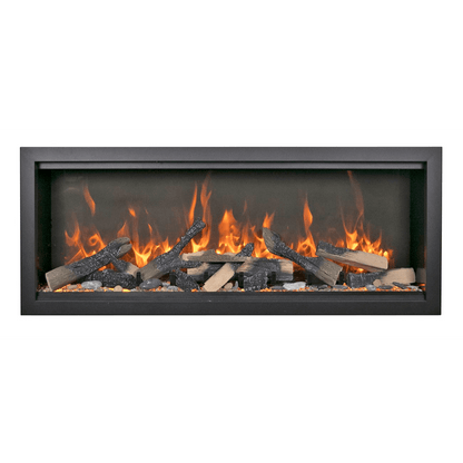 Amantii Symmetry Bespoke Extra Tall 100" Indoor / Outdoor Built-in Clean Face Smart Electric Fireplace