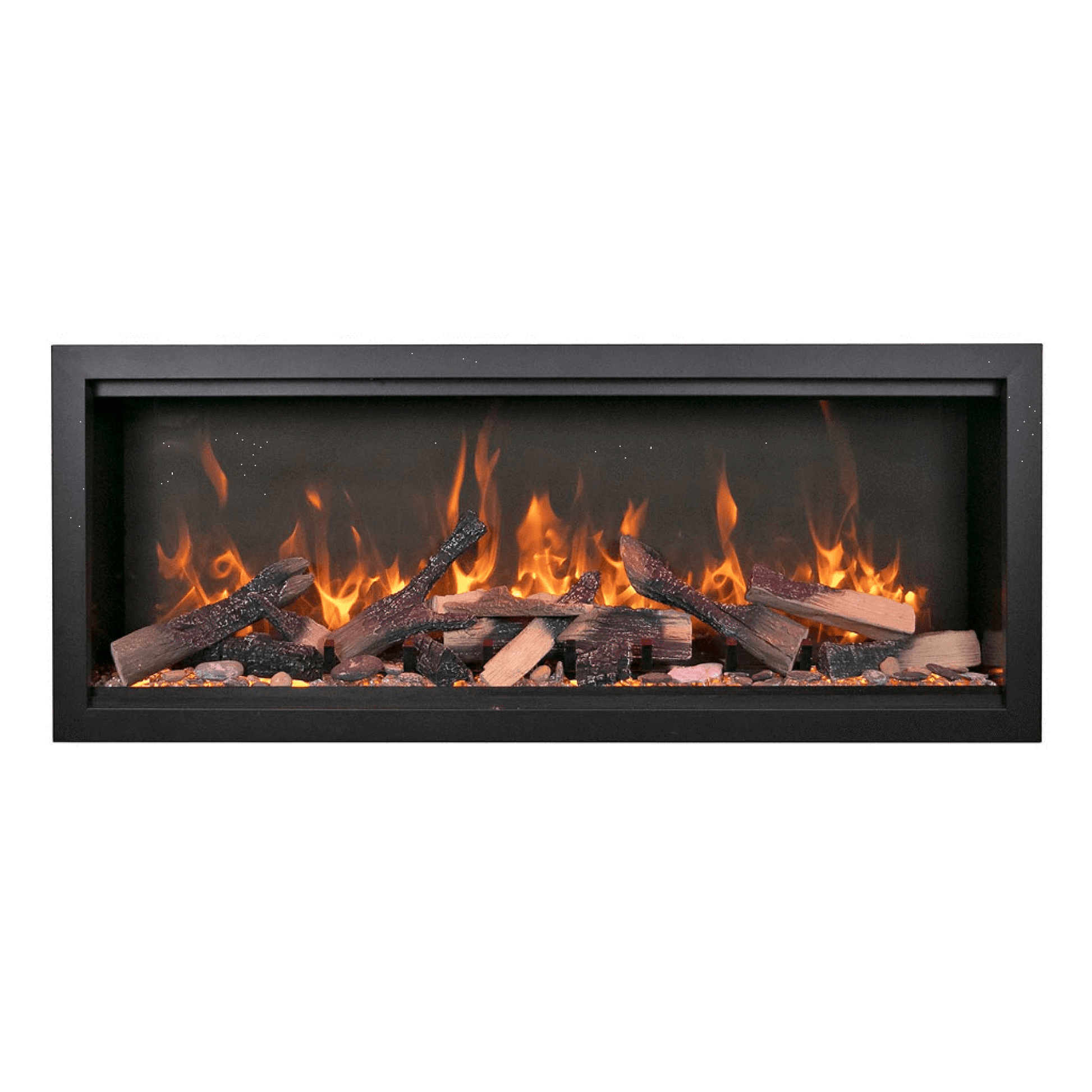 Amantii Symmetry Bespoke Extra Tall 100" Indoor / Outdoor Built-in Clean Face Smart Electric Fireplace