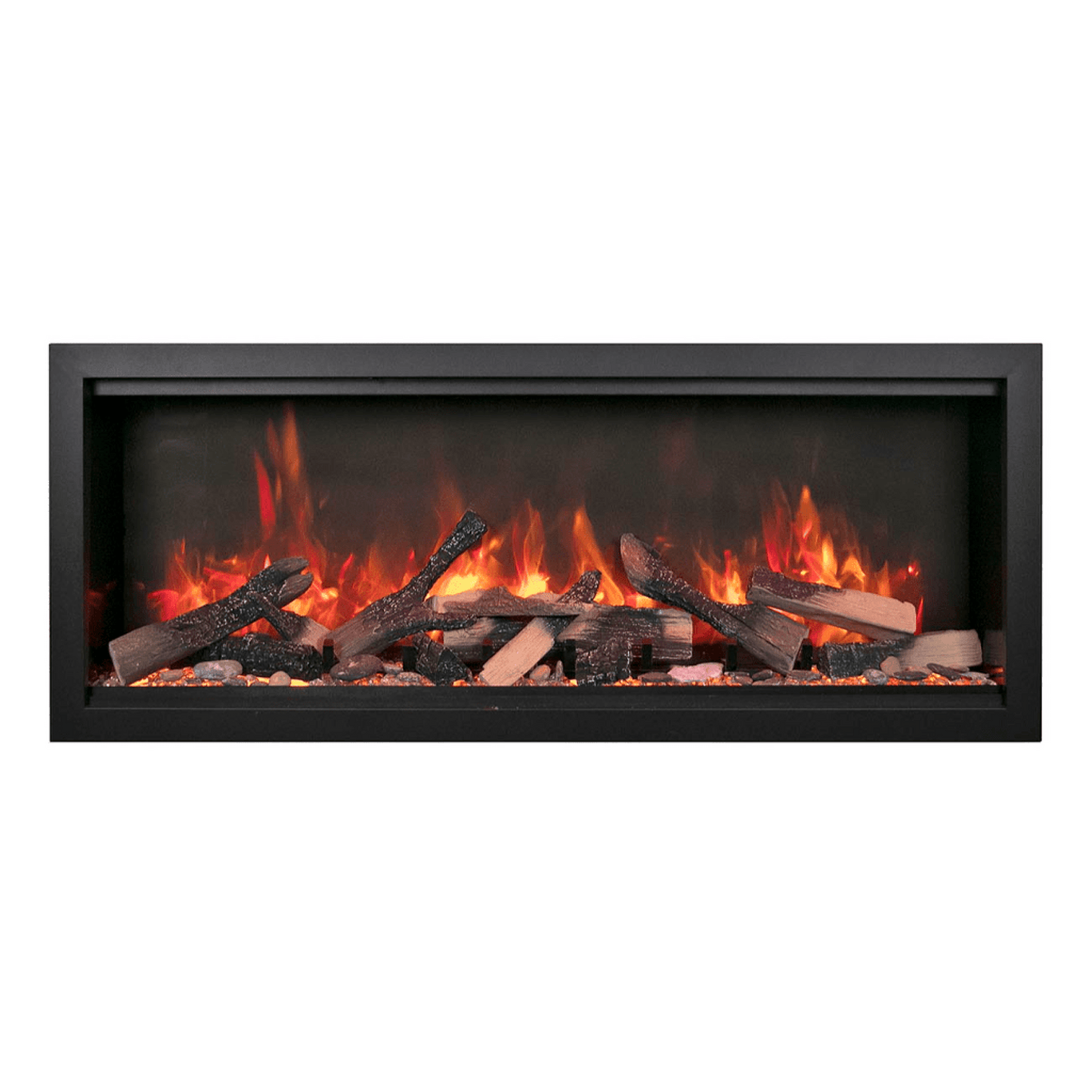 Amantii Symmetry Bespoke Extra Tall 100" Indoor / Outdoor Built-in Clean Face Smart Electric Fireplace