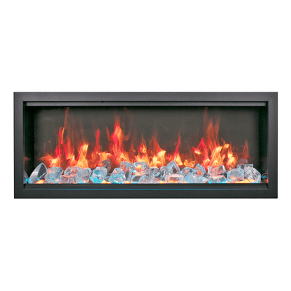Amantii Symmetry Bespoke Extra Tall 100" Indoor / Outdoor Built-in Clean Face Smart Electric Fireplace
