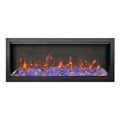 Amantii Symmetry Bespoke Extra Tall 100" Indoor / Outdoor Built-in Clean Face Smart Electric Fireplace