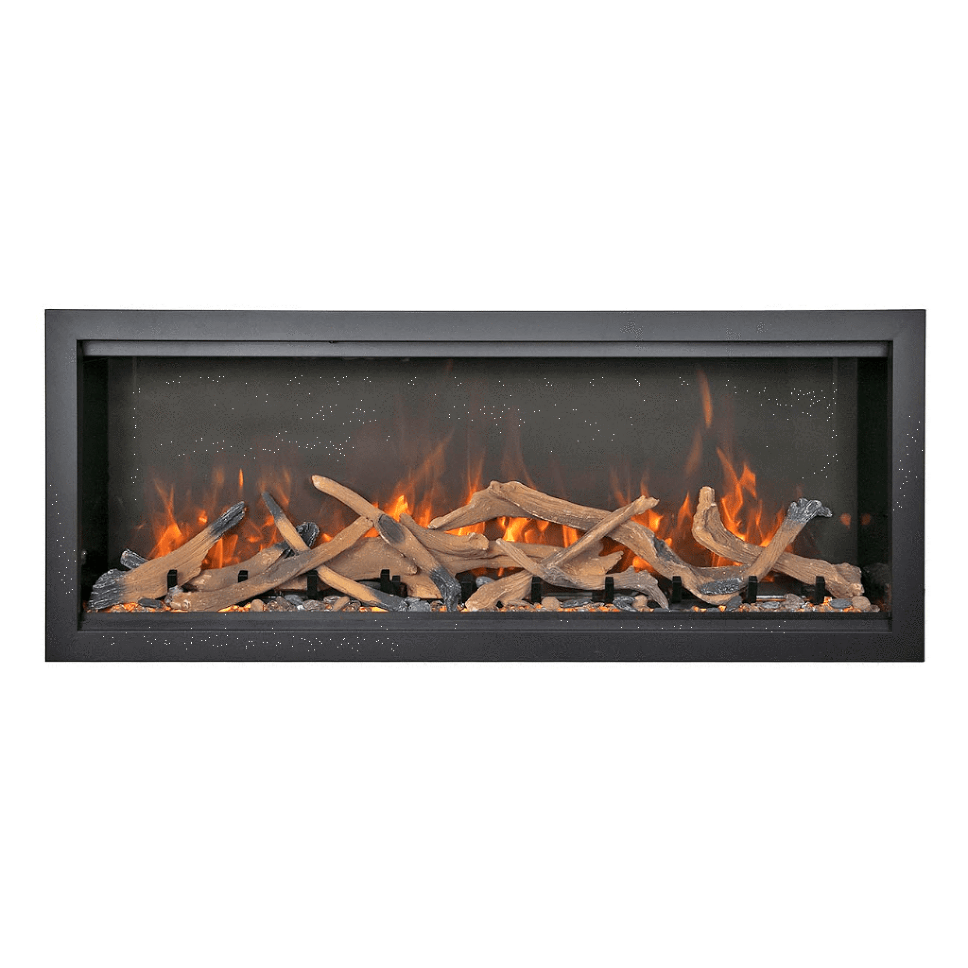 Amantii Symmetry Bespoke Extra Tall 100" Indoor / Outdoor Built-in Clean Face Smart Electric Fireplace