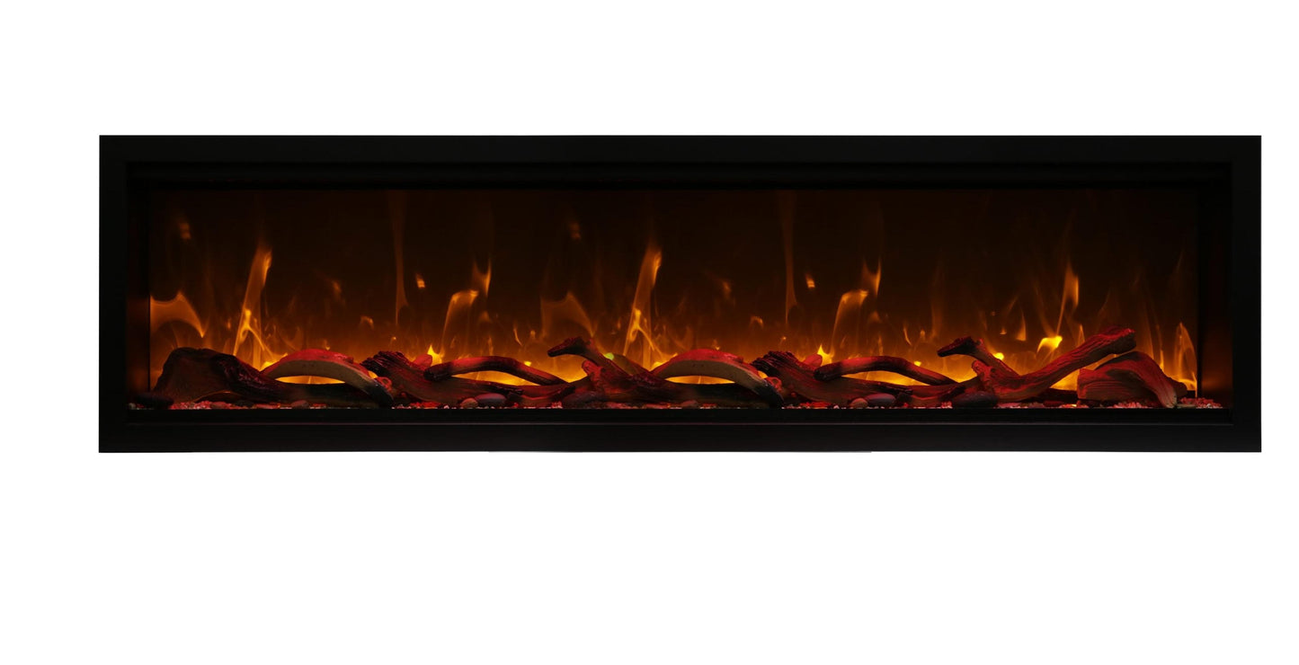 Amantii Symmetry Bespoke Extra Tall 100" Indoor / Outdoor Built-in Clean Face Smart Electric Fireplace