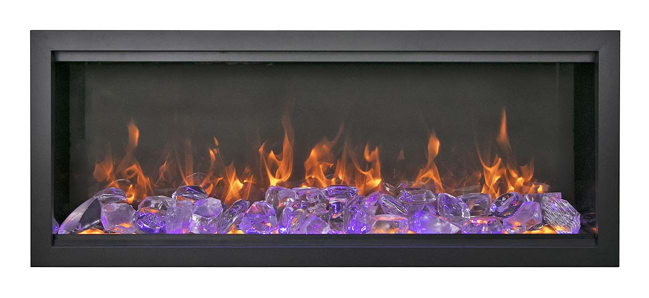 Amantii Symmetry Bespoke Extra Tall  50" Indoor / Outdoor Built-in Clean Face Smart Electric Fireplace