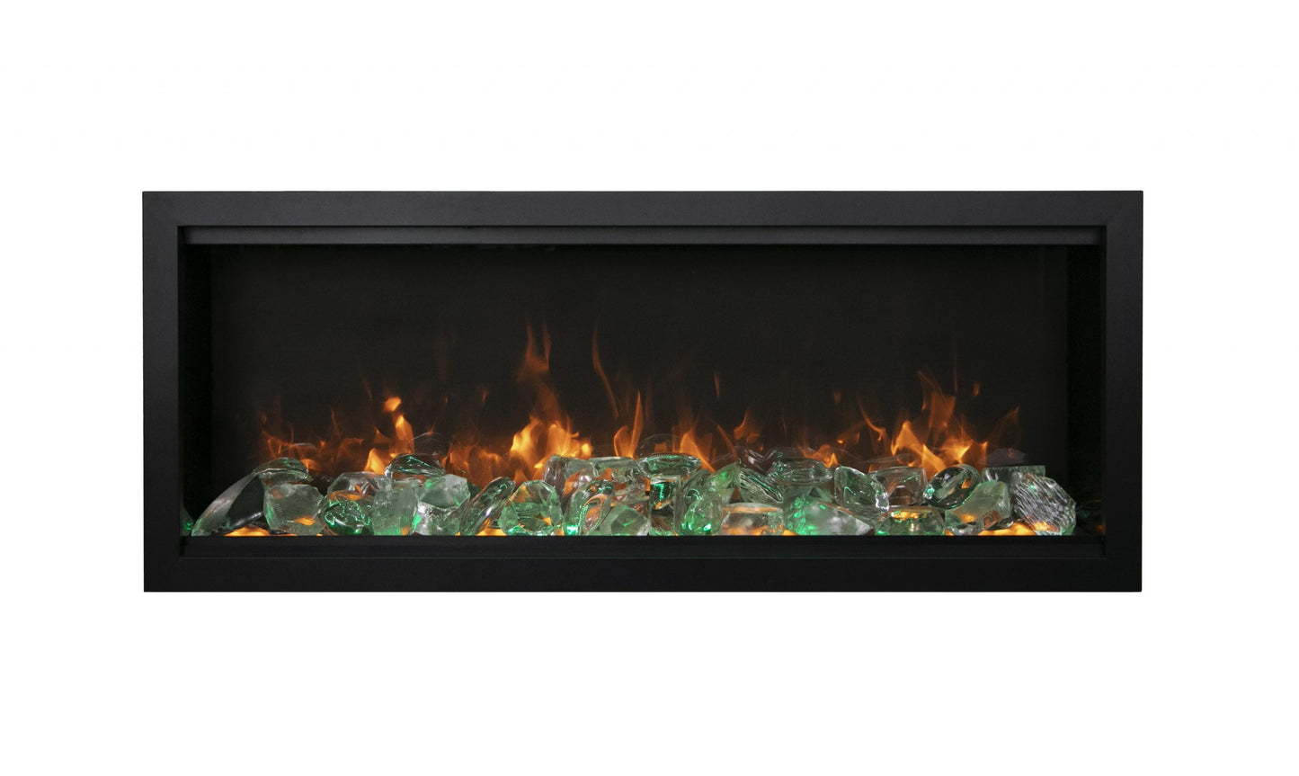 Amantii Symmetry Bespoke Extra Tall  50" Indoor / Outdoor Built-in Clean Face Smart Electric Fireplace