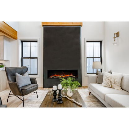 Amantii Symmetry Bespoke Extra Tall 74" Indoor / Outdoor Built-in Clean Face Smart Electric Fireplace