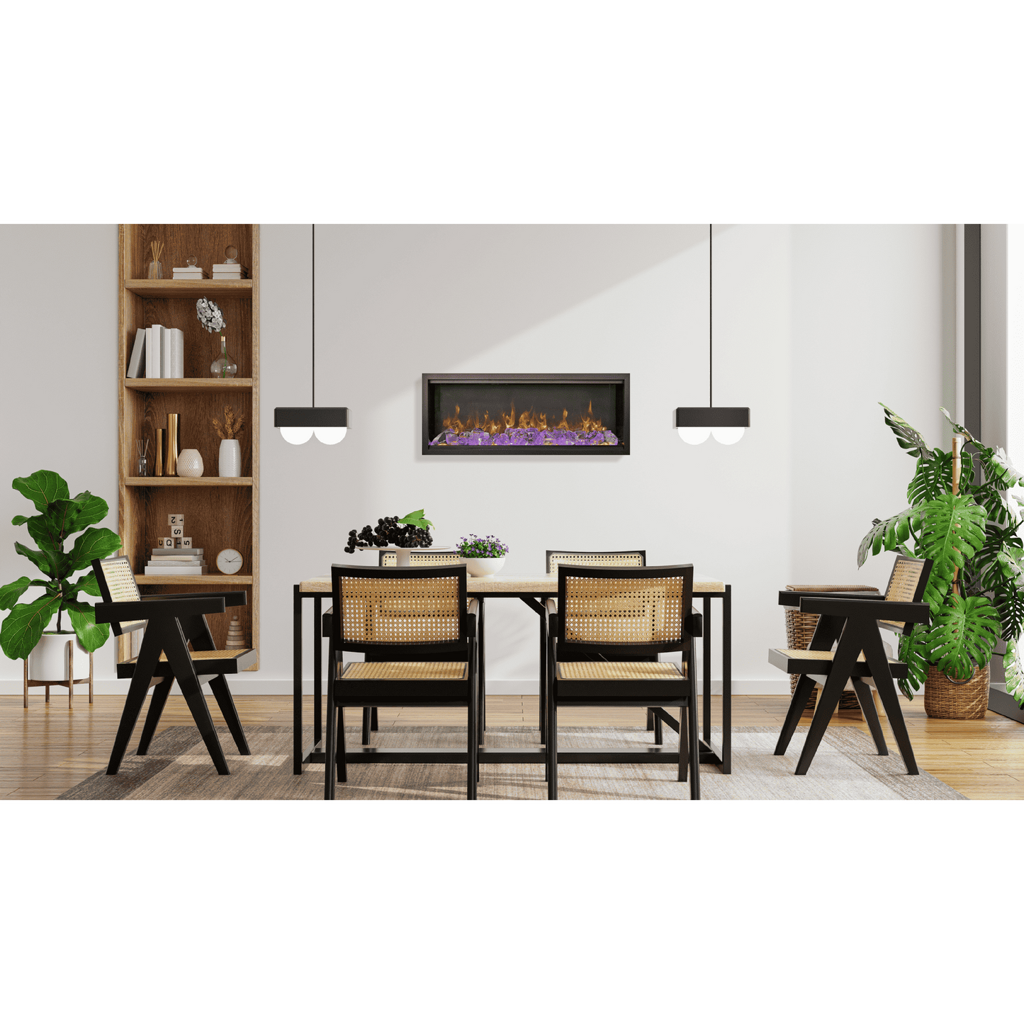 Amantii Symmetry Bespoke Extra Tall 74" Indoor / Outdoor Built-in Clean Face Smart Electric Fireplace