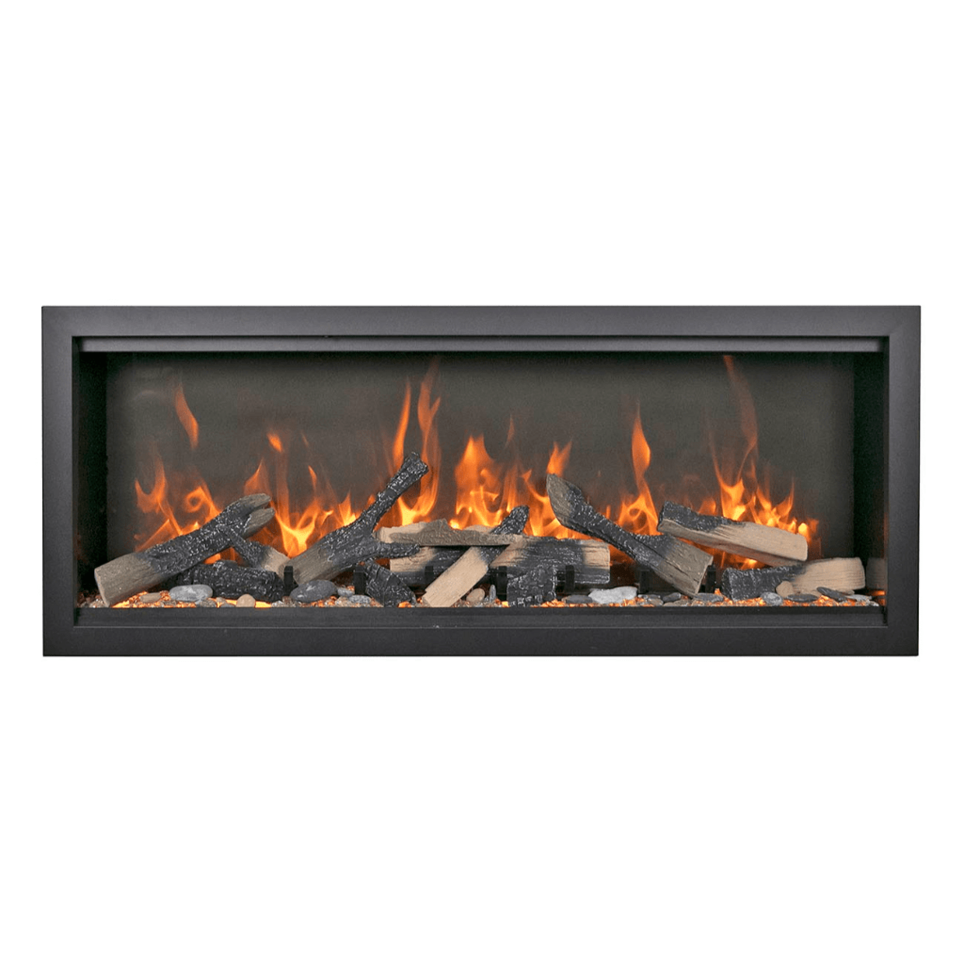 Amantii Symmetry Bespoke Extra Tall 100" Indoor / Outdoor Built-in Clean Face Smart Electric Fireplace