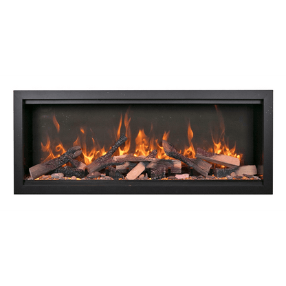 Amantii Symmetry Bespoke Extra Tall 100" Indoor / Outdoor Built-in Clean Face Smart Electric Fireplace