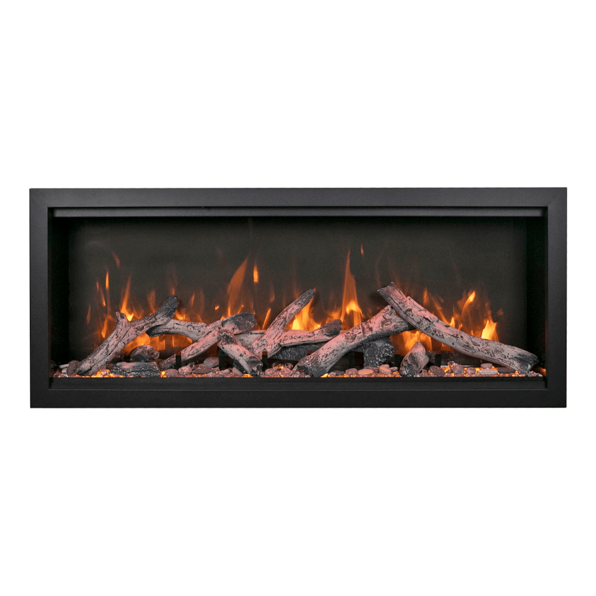 Amantii Symmetry Bespoke Extra Tall 100" Indoor / Outdoor Built-in Clean Face Smart Electric Fireplace
