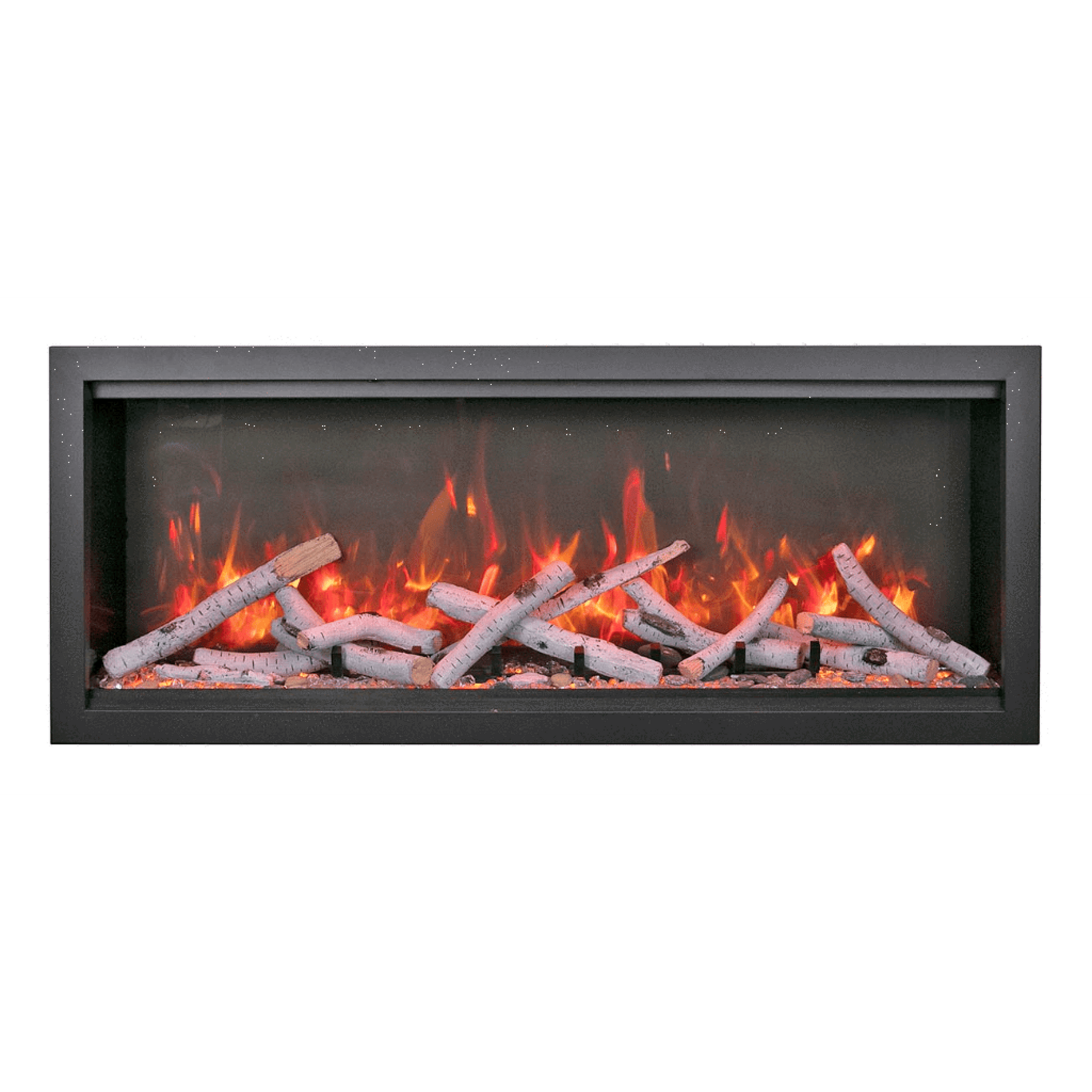 Amantii Symmetry Bespoke Extra Tall 100" Indoor / Outdoor Built-in Clean Face Smart Electric Fireplace