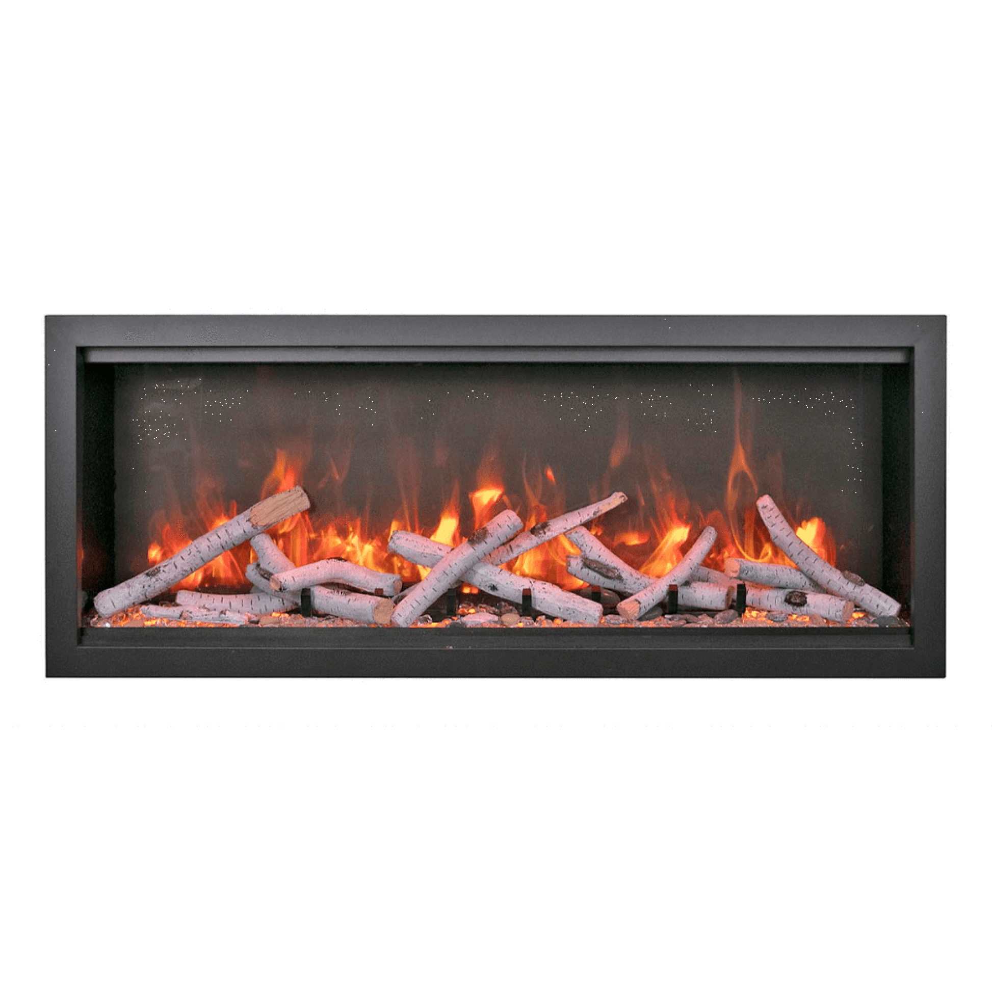 Amantii Symmetry Bespoke Extra Tall 100" Indoor / Outdoor Built-in Clean Face Smart Electric Fireplace