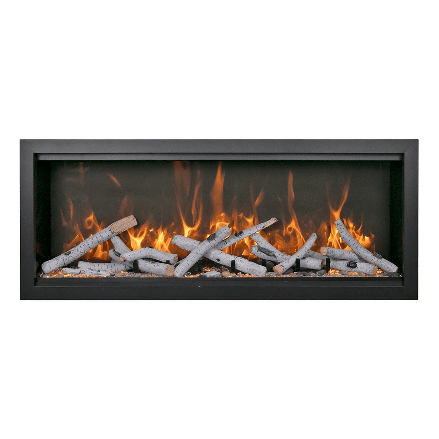 Amantii Symmetry Bespoke Extra Tall 100" Indoor / Outdoor Built-in Clean Face Smart Electric Fireplace