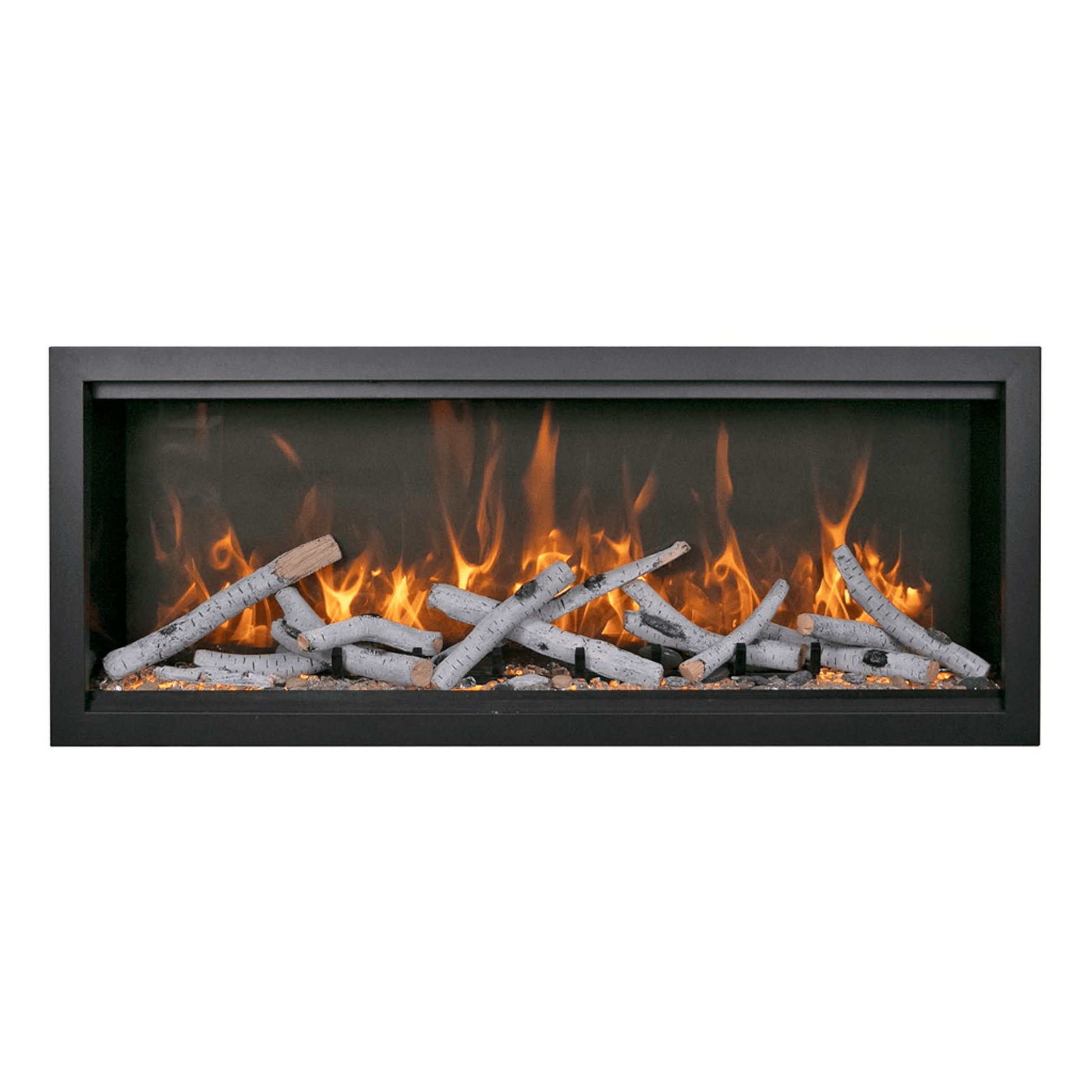 Amantii Symmetry Bespoke Extra Tall 100" Indoor / Outdoor Built-in Clean Face Smart Electric Fireplace