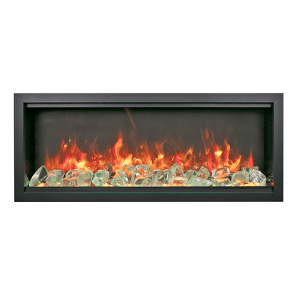 Amantii Symmetry Bespoke Extra Tall 100" Indoor / Outdoor Built-in Clean Face Smart Electric Fireplace