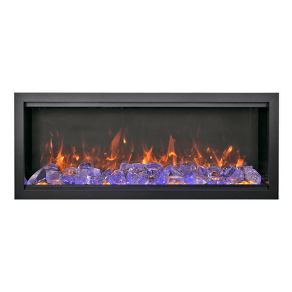 Amantii Symmetry Bespoke Extra Tall 100" Indoor / Outdoor Built-in Clean Face Smart Electric Fireplace