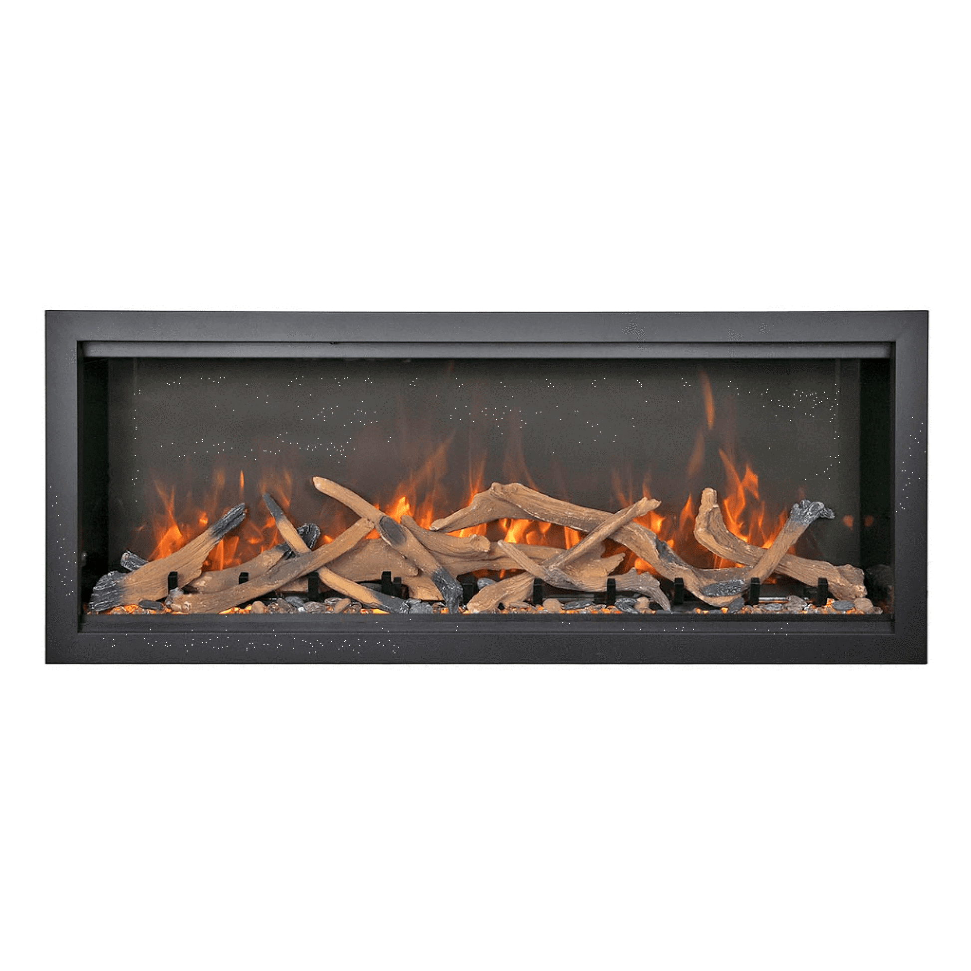 Amantii Symmetry Bespoke Extra Tall 100" Indoor / Outdoor Built-in Clean Face Smart Electric Fireplace