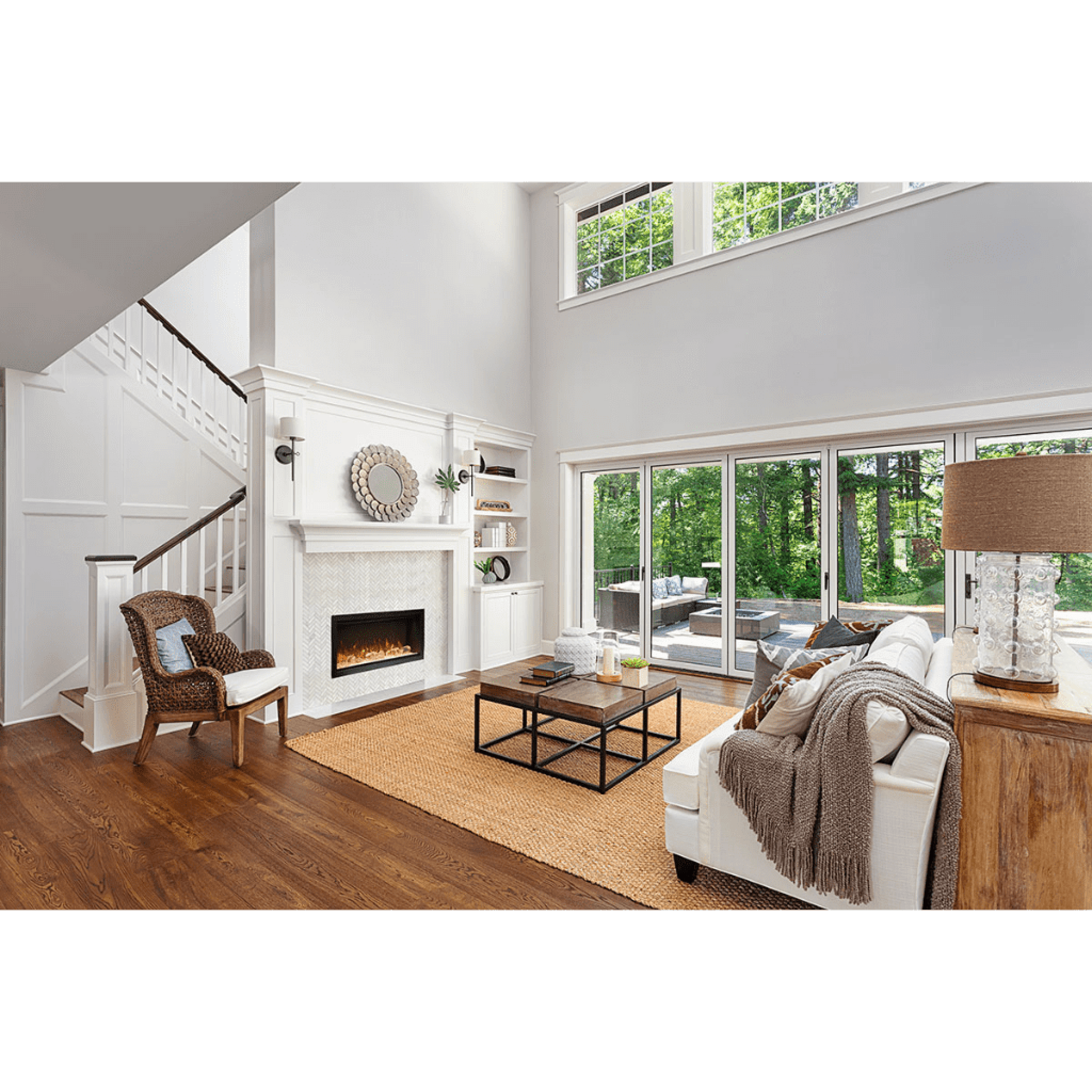 Amantii Symmetry Extra Tall 34" Indoor / Outdoor Built-in Smart WiFi Electric Fireplace