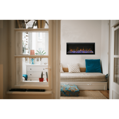 Amantii Symmetry Extra Tall 34" Indoor / Outdoor Built-in Smart WiFi Electric Fireplace