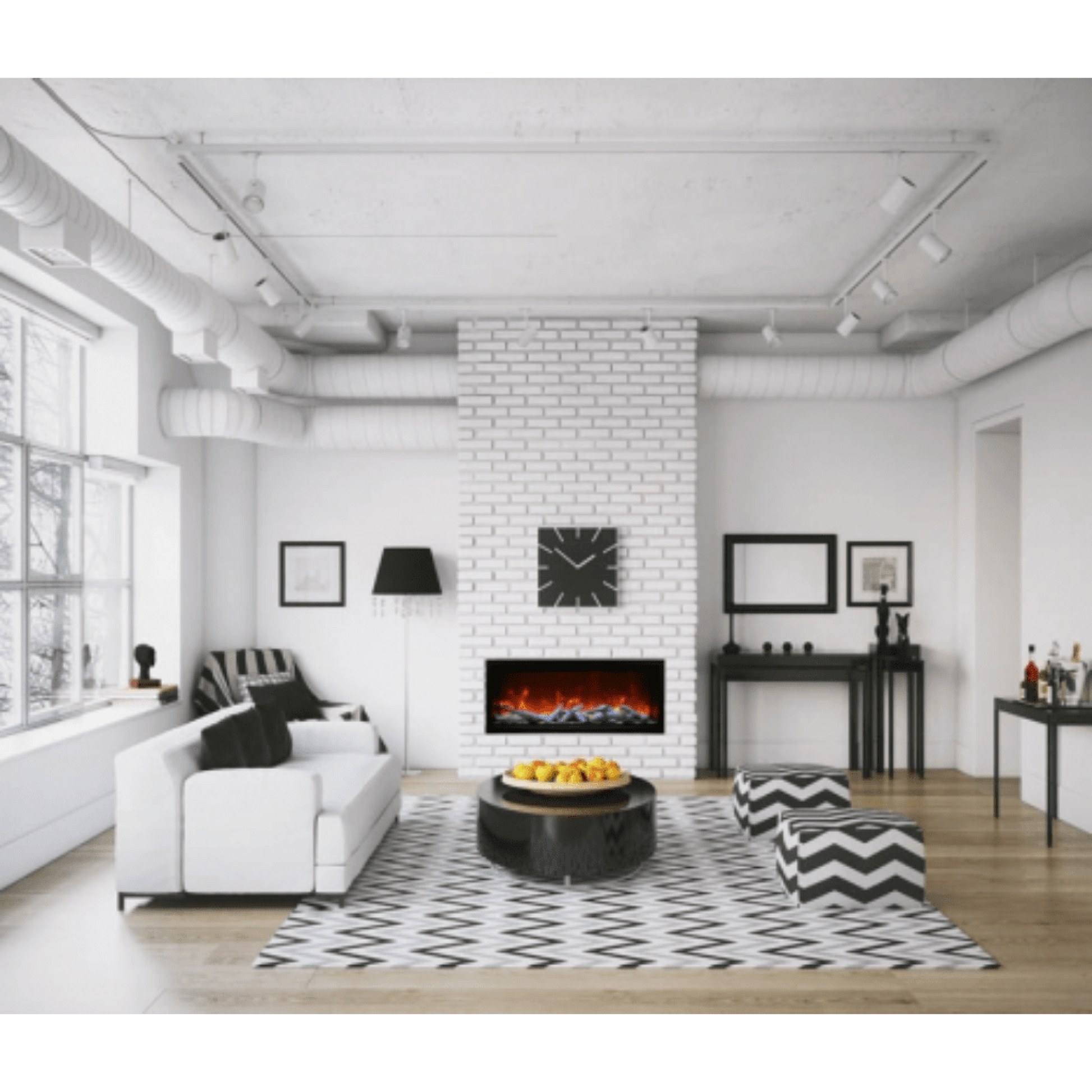 Amantii 60" Symmetry 3.0 Extra Tall Built-in Smart WiFi Electric Fireplace