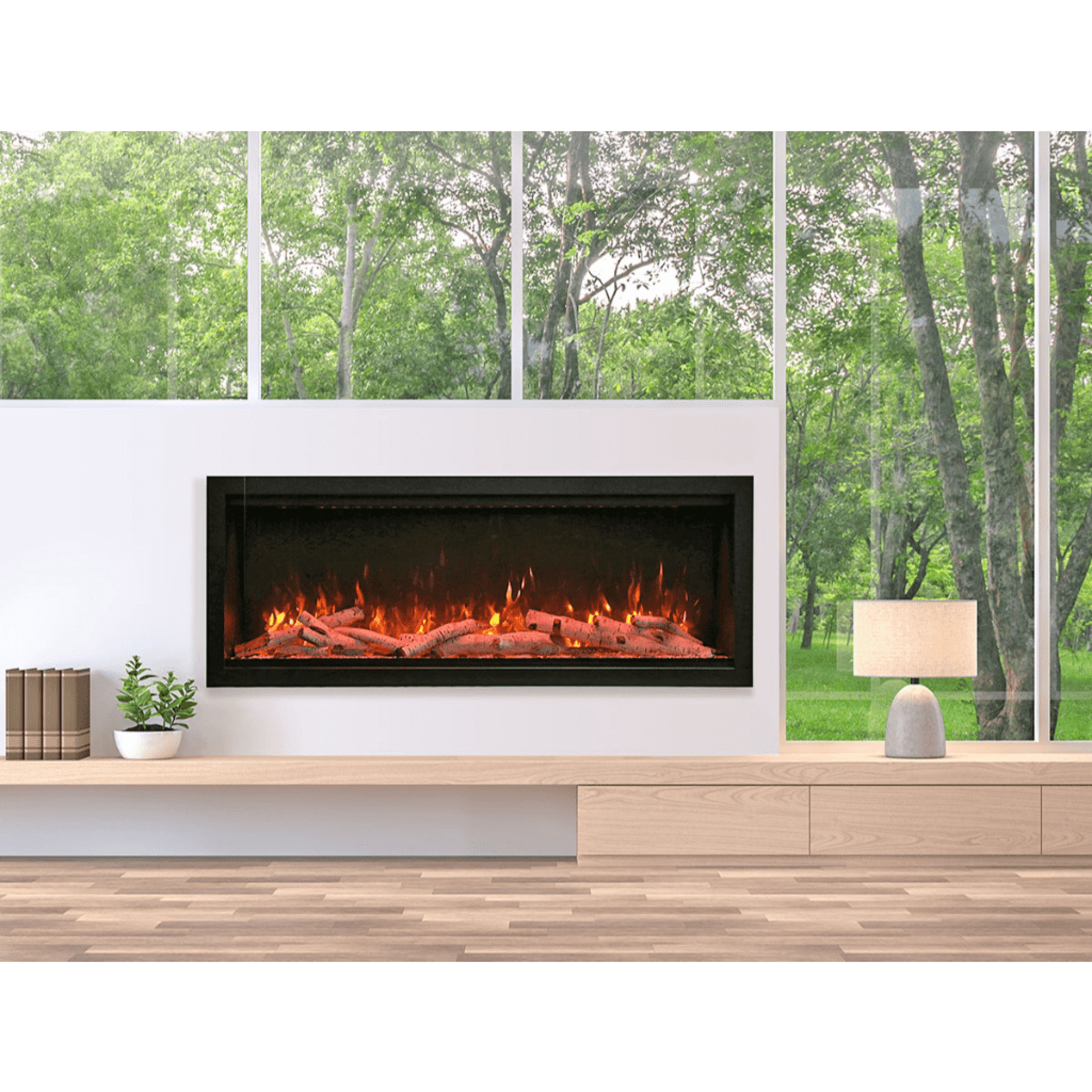 Amantii 60" Symmetry 3.0 Extra Tall Built-in Smart WiFi Electric Fireplace