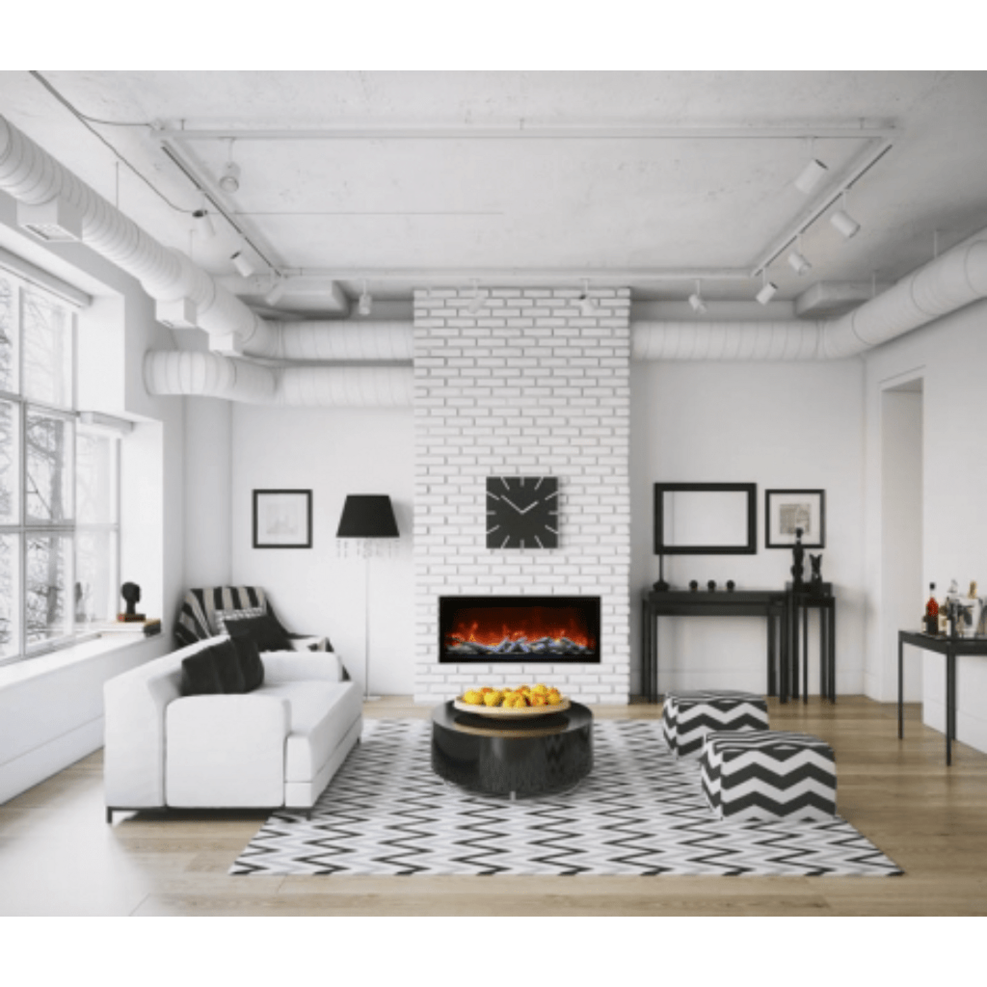 Amantii Symmetry Extra Tall 74" Indoor / Outdoor Built-in Smart WiFi Electric Fireplace