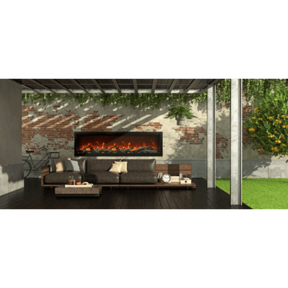Amantii Symmetry Extra Tall 74" Indoor / Outdoor Built-in Smart WiFi Electric Fireplace