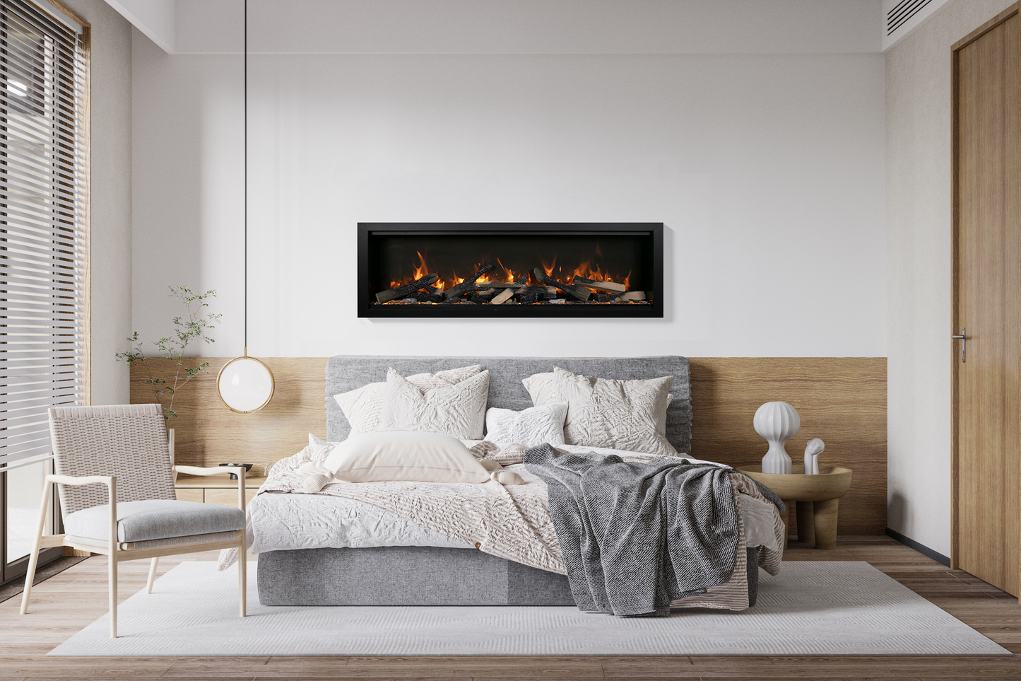 Amantii Symmetry Extra Tall Lumina 34" Indoor / Outdoor Built-in Smart Electric Fireplace