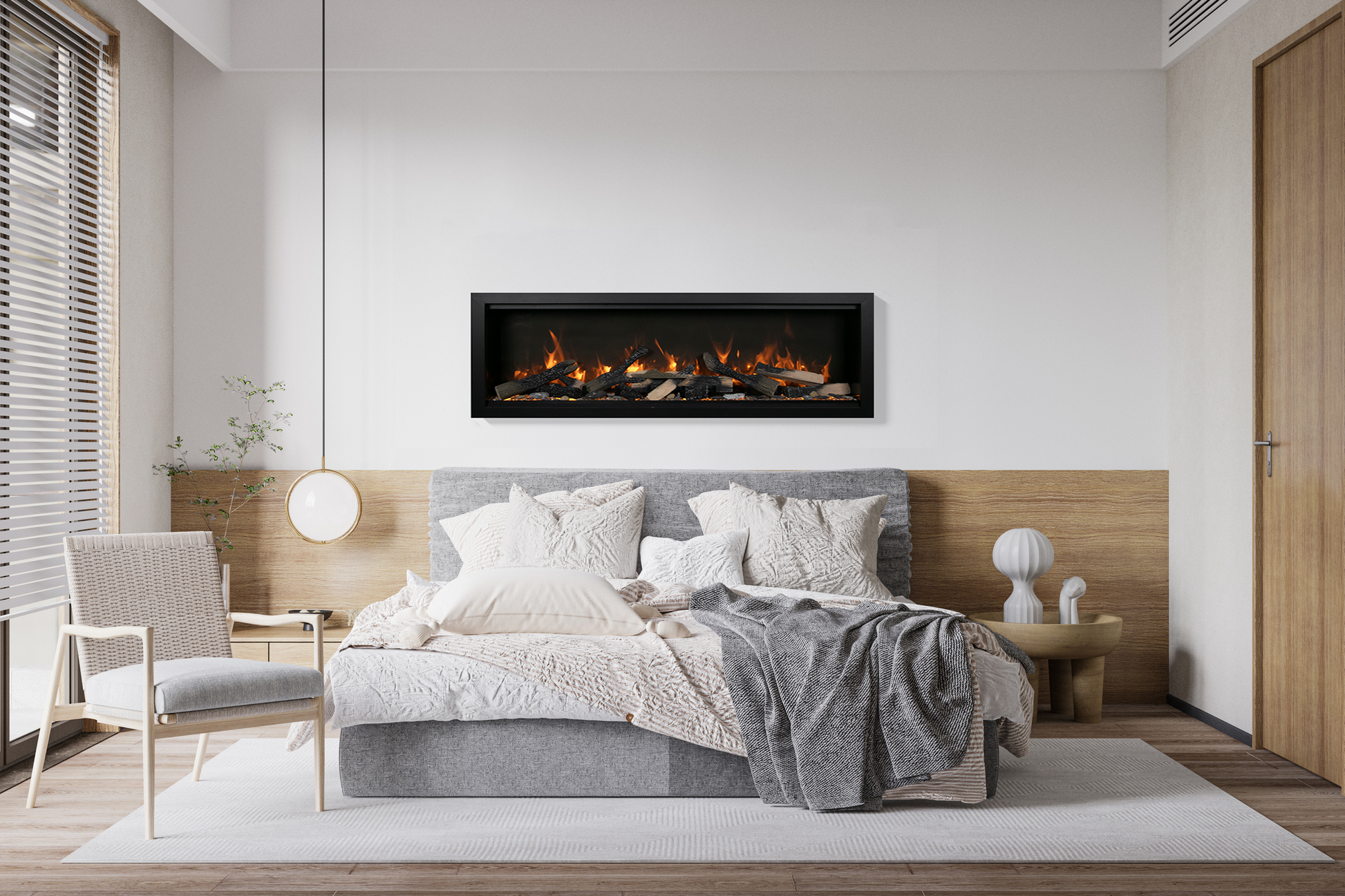 Amantii Symmetry Extra Tall Lumina 34" Indoor / Outdoor Built-in Smart Electric Fireplace