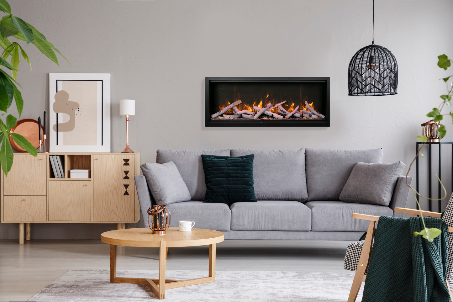 Amantii Symmetry Extra Tall Lumina 34" Indoor / Outdoor Built-in Smart Electric Fireplace