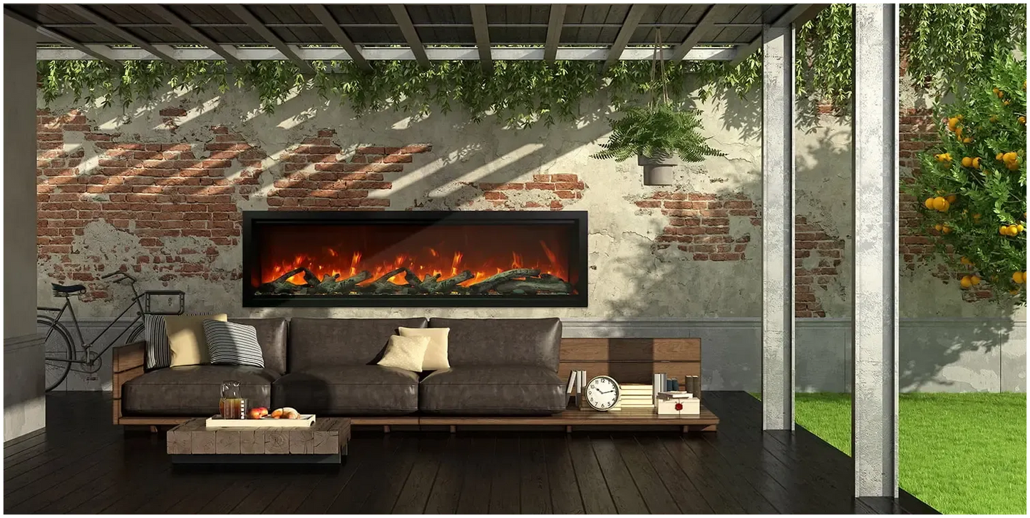 Amantii Symmetry Extra Tall Lumina 34" Indoor / Outdoor Built-in Smart Electric Fireplace