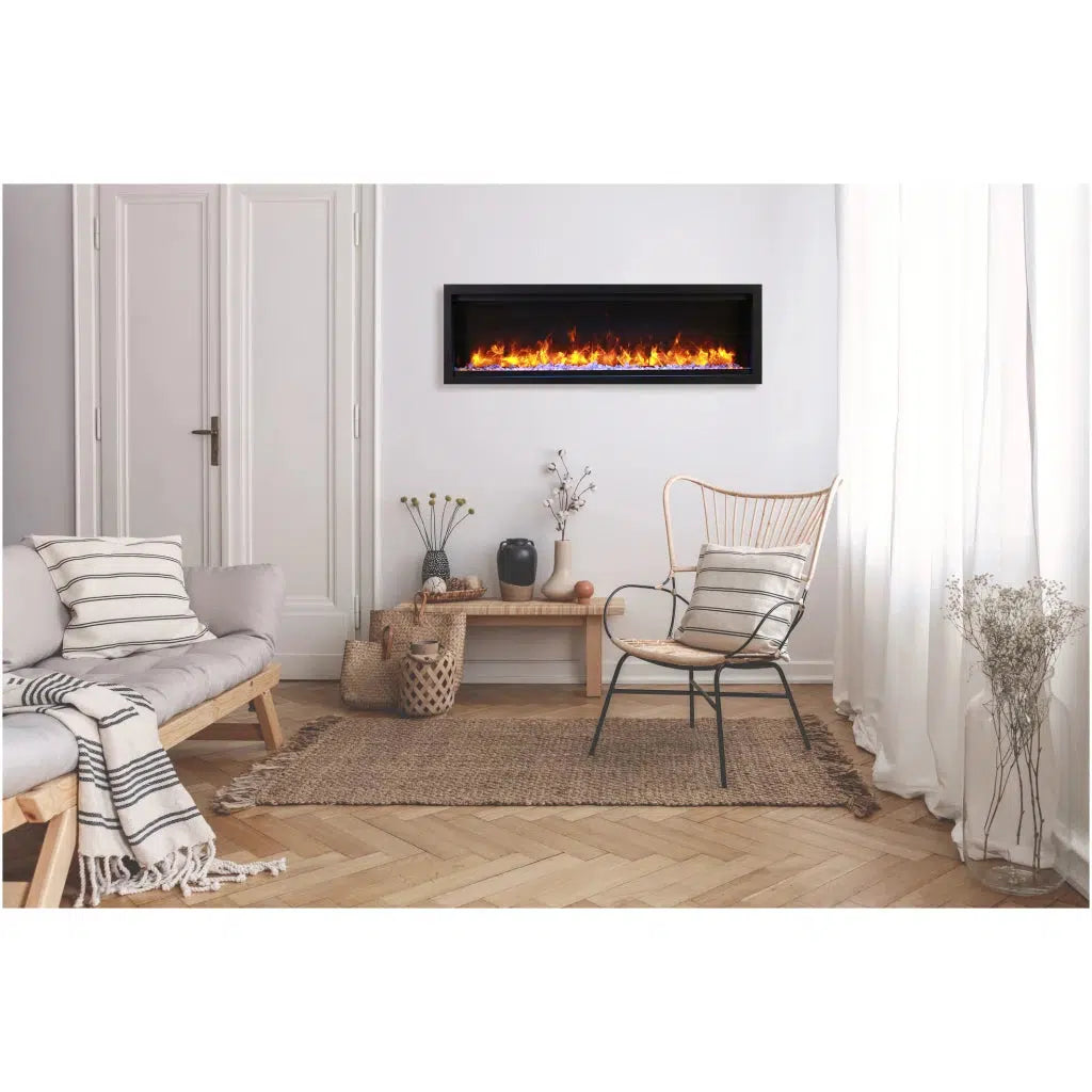 Amantii Symmetry Lumina 100" Indoor Outdoor Built-in Smart Electric Fireplace