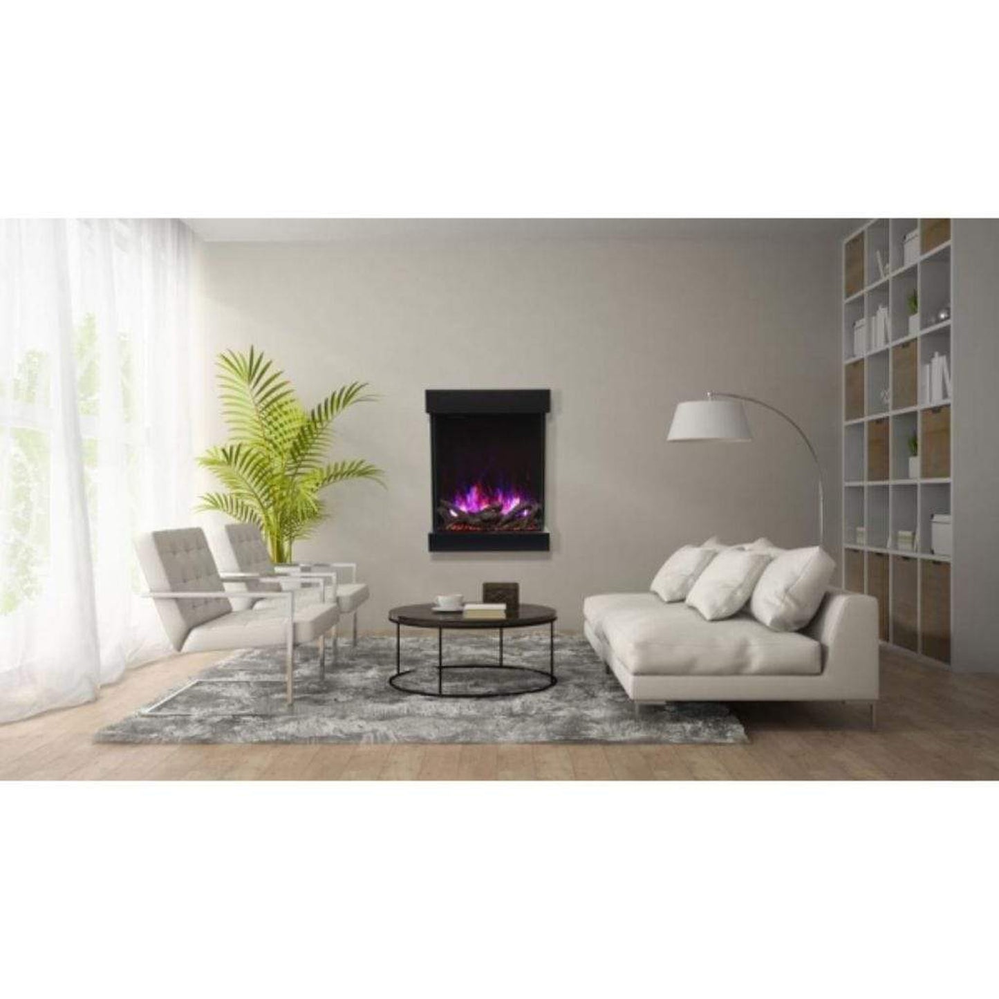 Amantii THE CUBE Lumina 20" 3-Sided Smart Wall Mount Electric Fireplace