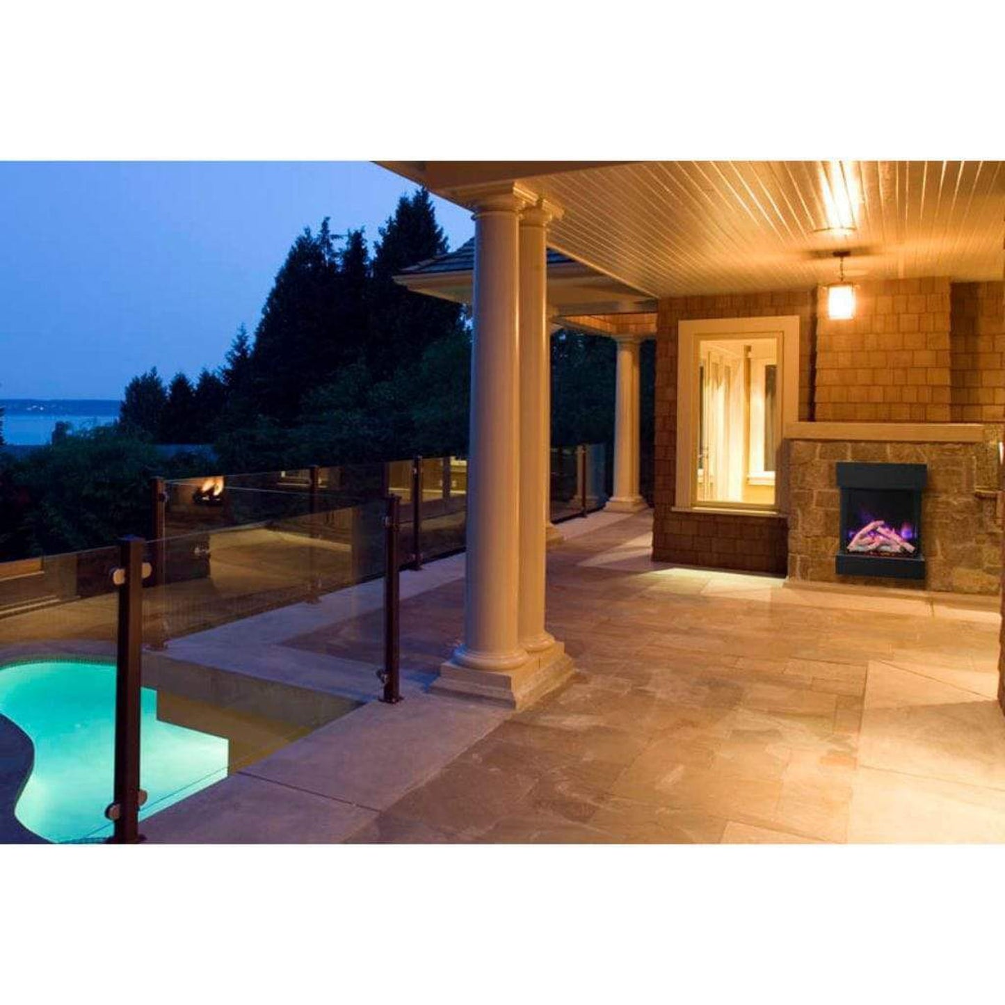 Amantii THE CUBE Lumina 20" 3-Sided Smart Wall Mount Electric Fireplace