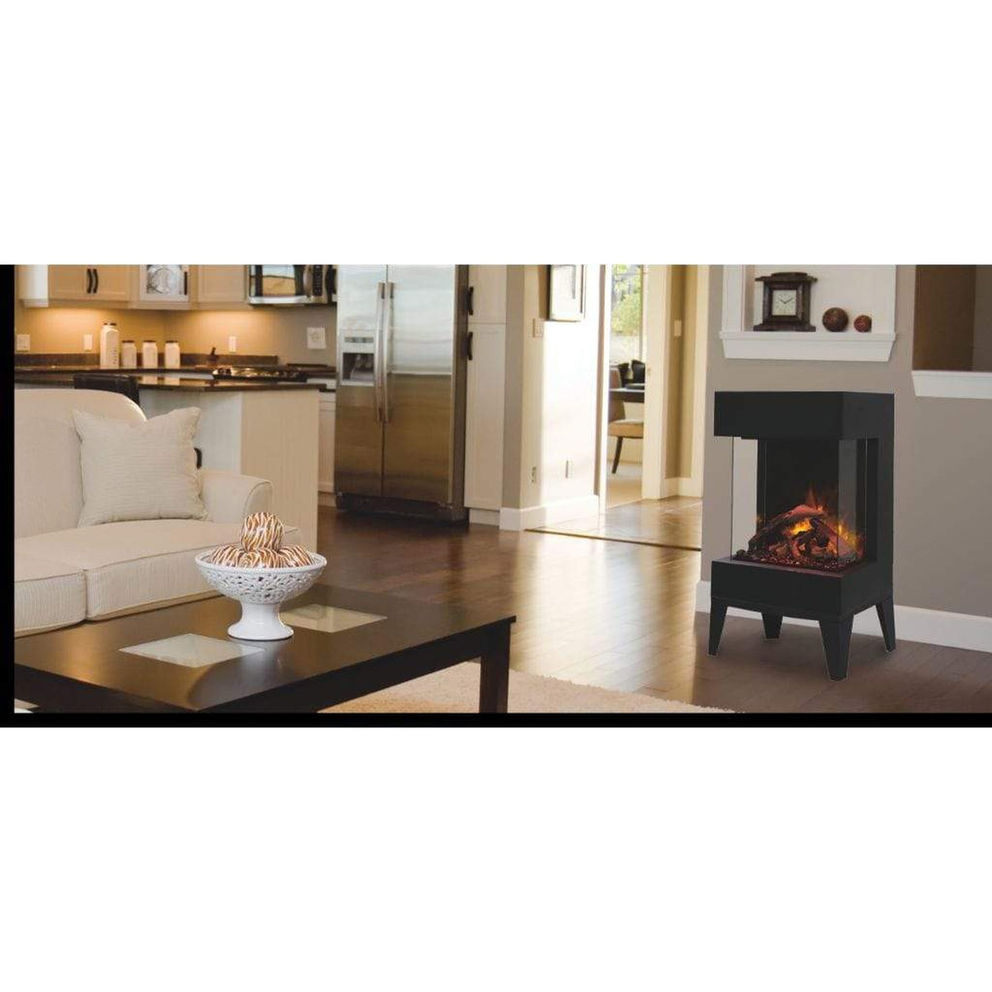 Amantii THE CUBE Lumina 20" 3-Sided Smart Wall Mount Electric Fireplace