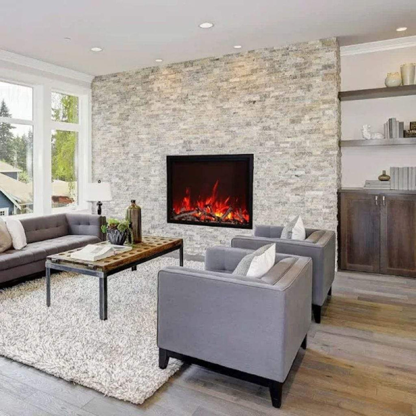 Amantii TRD 38" Traditional Series Built-In Electric Fireplace Insert