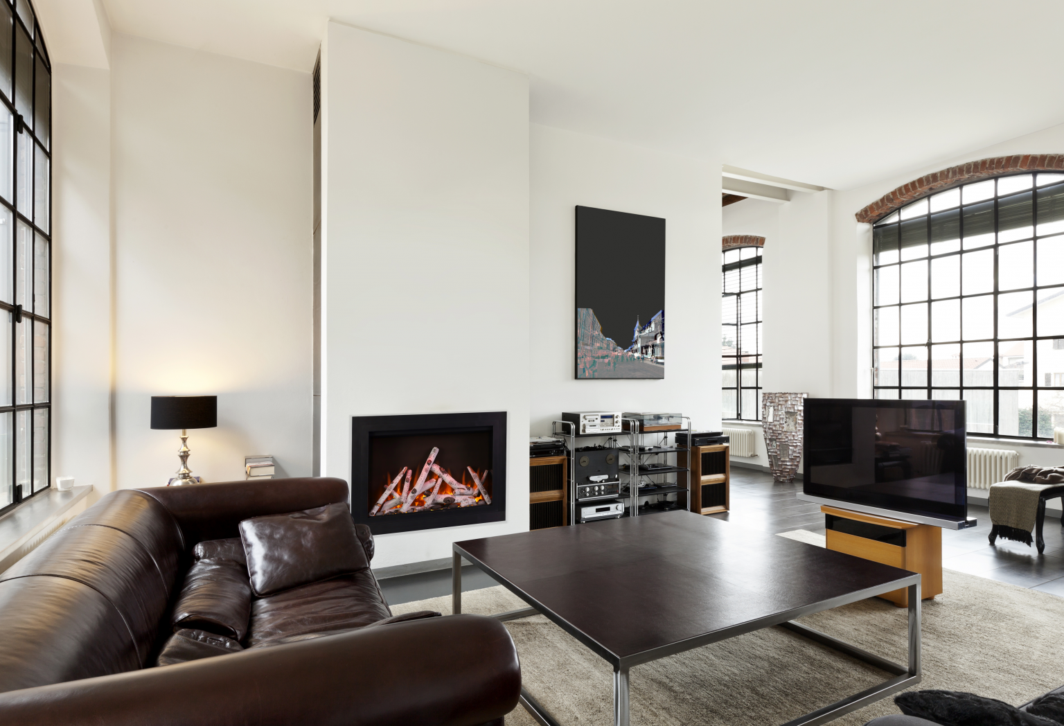 Amantii Traditional Bespoke 30" Indoor/Outdoor Smart Electric Fireplace Insert