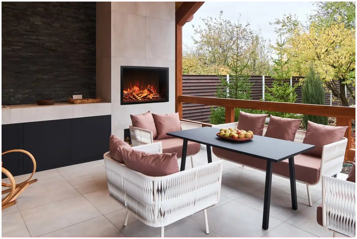 Amantii Traditional Lumina 33" Indoor/Outdoor Smart Electric Fireplace Insert
