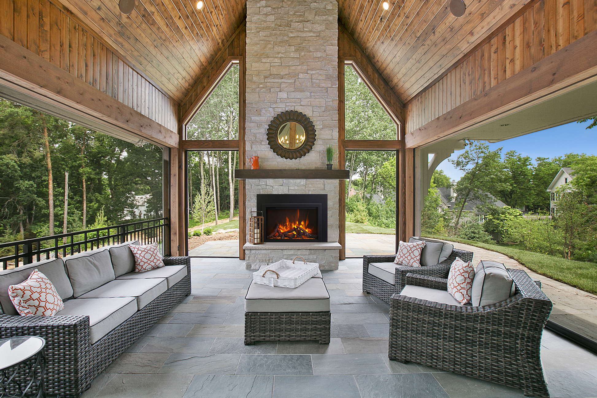 Amantii Traditional Lumina 33" Indoor/Outdoor Smart Electric Fireplace Insert
