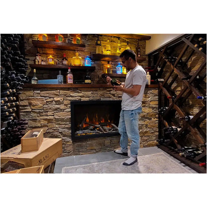 Amantii Traditional Lumina 44" Indoor/Outdoor Smart Electric Fireplace