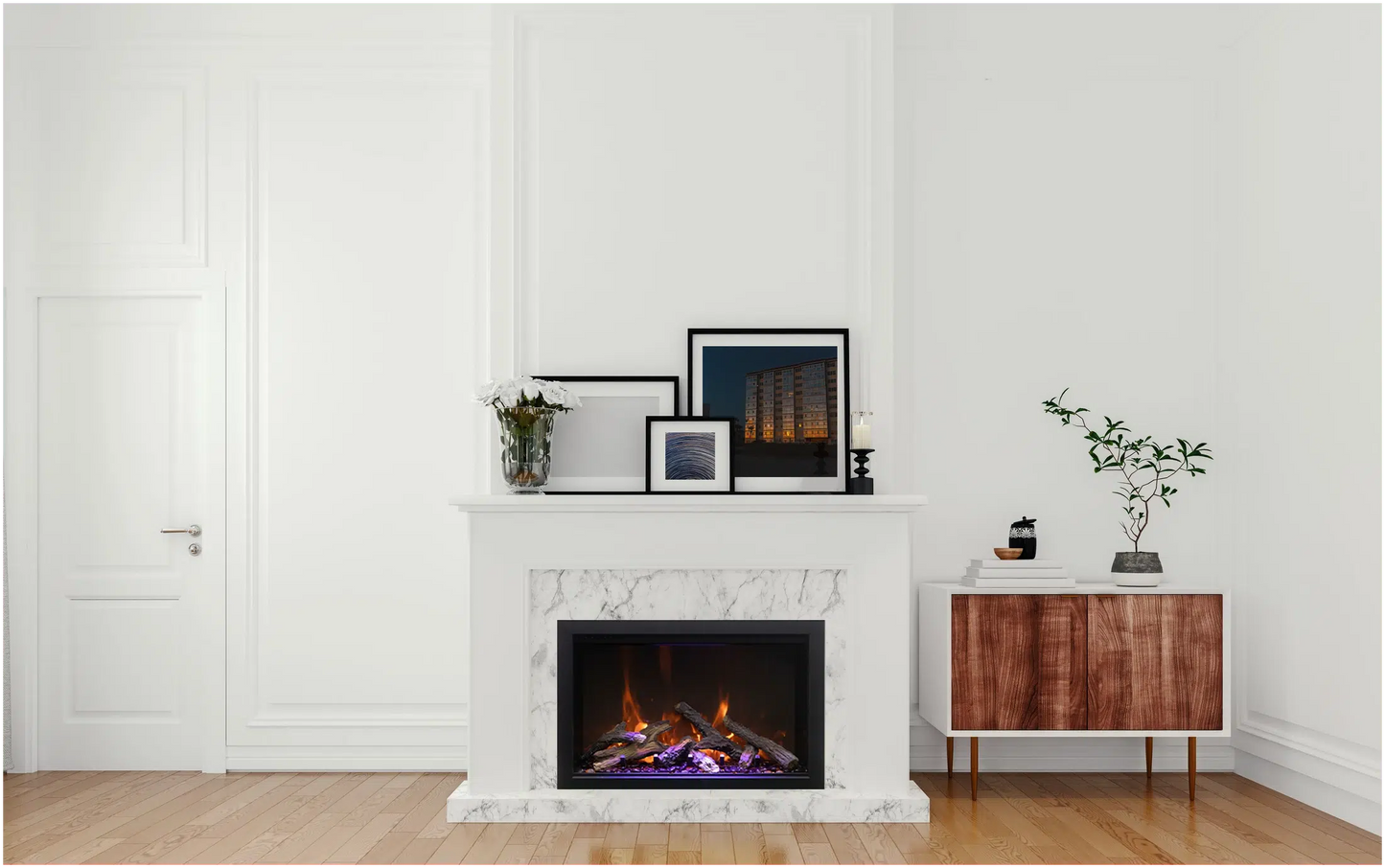 Amantii Traditional Lumina 48" Indoor/Outdoor Smart Electric Fireplace Insert