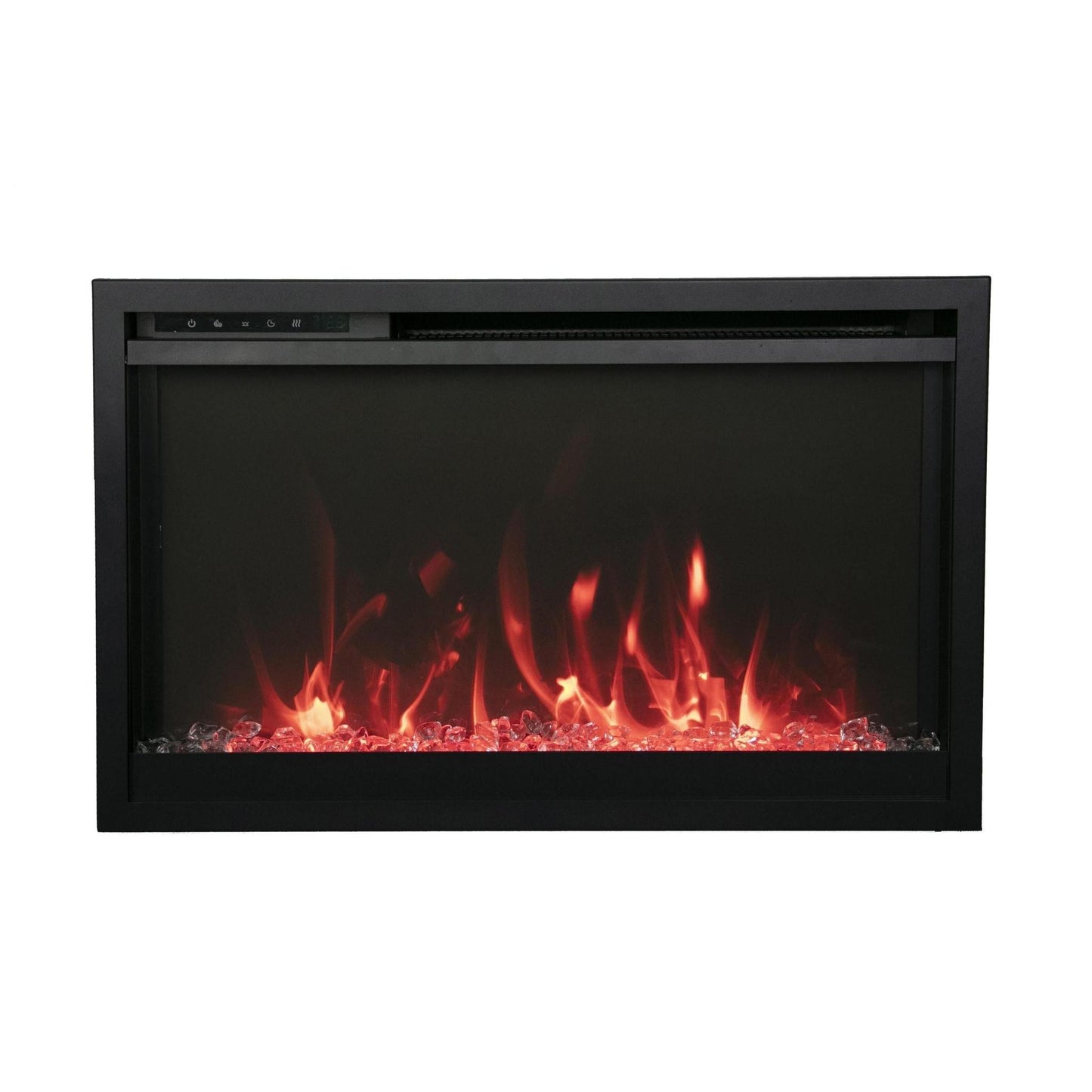 Amantii Traditional Xtraslim 26" Smart Electric Fireplace With Clear Glass Media