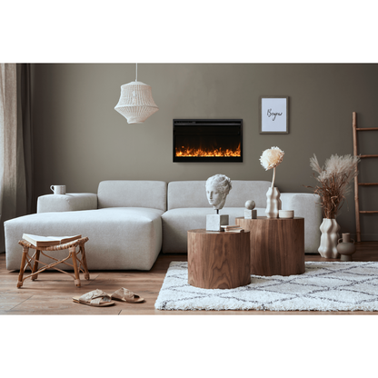 Amantii Traditional Xtraslim 26" Smart Electric Fireplace With Clear Glass Media