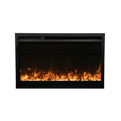 Amantii Traditional Xtraslim 26" Smart Electric Fireplace With Clear Glass Media