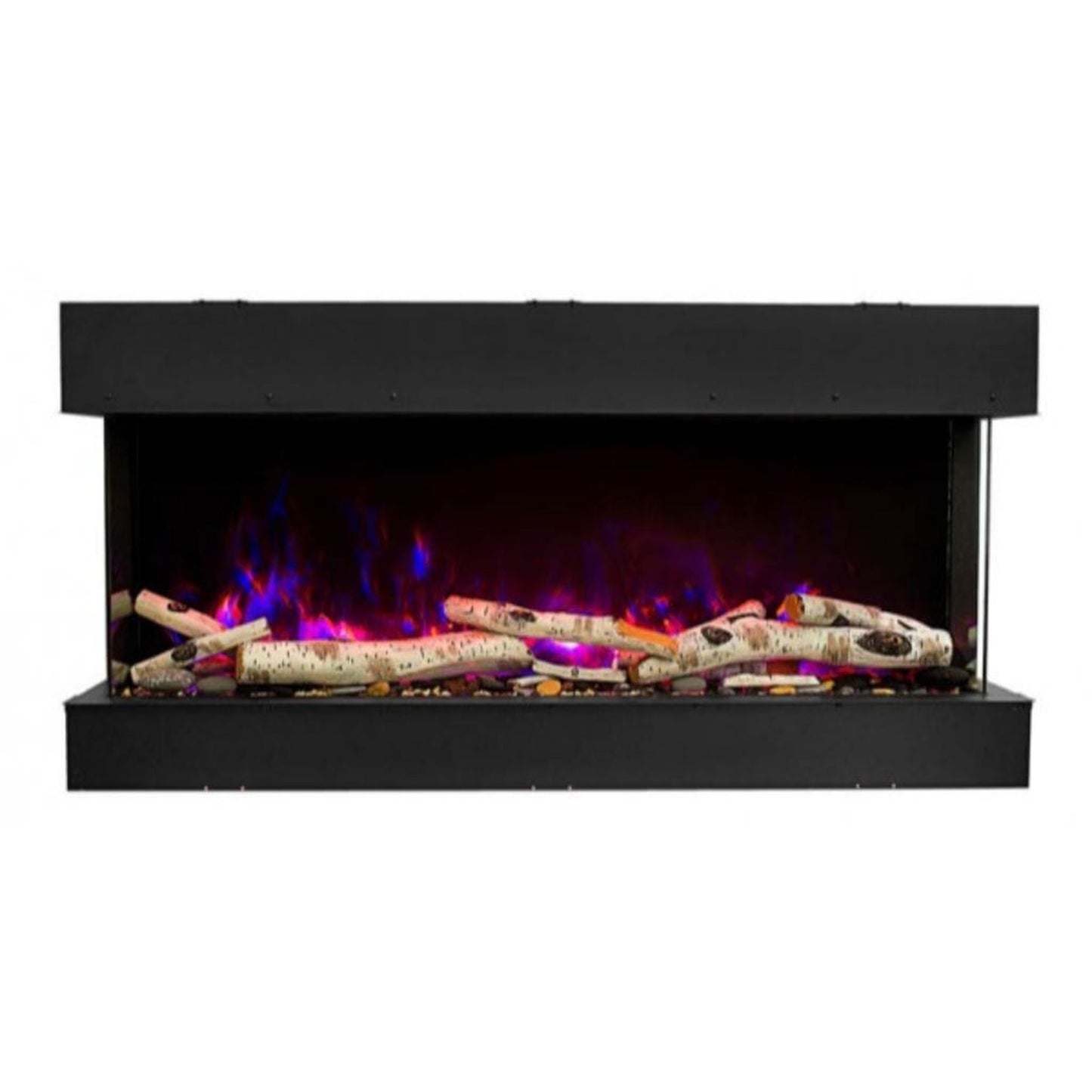 Amantii Tru-View 30" Three Sided Slim Glass Electric Fireplace