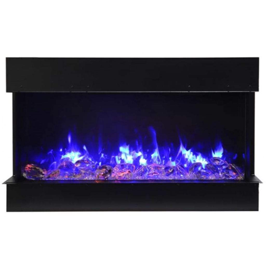 Amantii Tru-View 30" Three Sided Slim Glass Electric Fireplace