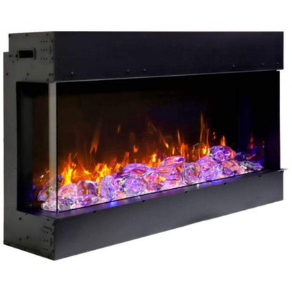 Amantii Tru-View 40" Three Sided Slim Glass Electric Fireplace