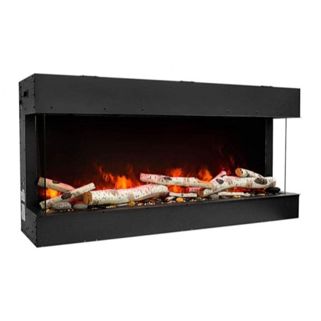 Amantii Tru-View 50" Three Sided Slim Glass Electric Fireplace