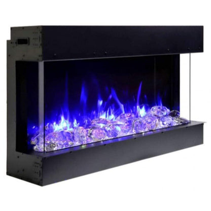 Amantii Tru-View 60" Three Sided Slim Glass Electric Fireplace