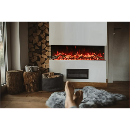 Amantii Tru View Bespoke 45" 3-Sided Indoor / Outdoor Electric Fireplace